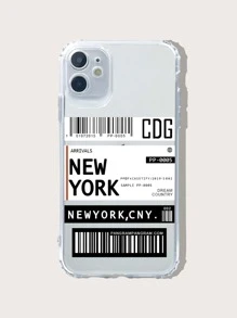 1入組標語圖案iPhone手機殼 - 白色 - 查看 1
