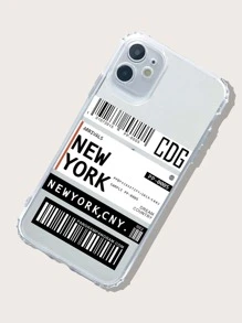 1入組標語圖案iPhone手機殼 - 白色 - 查看 3
