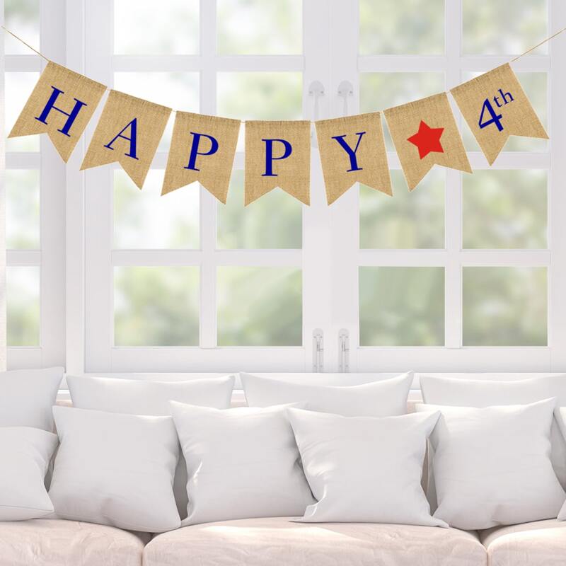 

2m Slogan Graphic Decorative Pull Flag, Multicolor