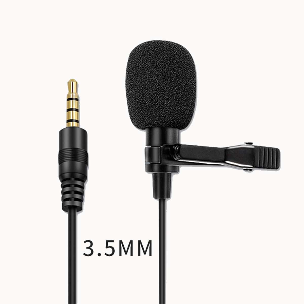 

AUX Plug-In Lavalier Microphone - 1pc, Black