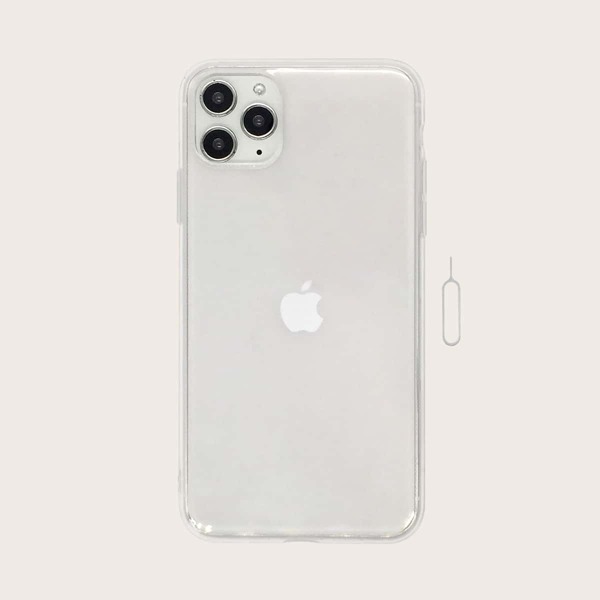

1шт прозрачный чехол для iPhone и 1шт булавка снятия SIM-карты