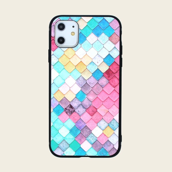 

1шт контрастный чехол для iPhone, Многоцветный