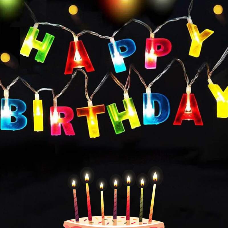 

1.2m Birthday Decorative String Light, Multicolor