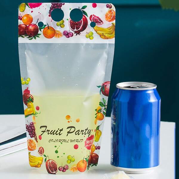 

10pcs Matte Drink Pouch, Multicolor