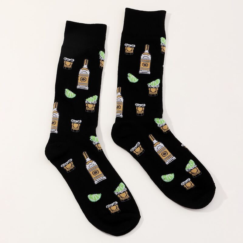 

Guys Wine Pattern Socks, Multicolor
