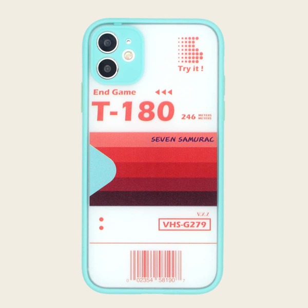 

1шт чехол для iPhone с текстовым принтом, Многоцветный