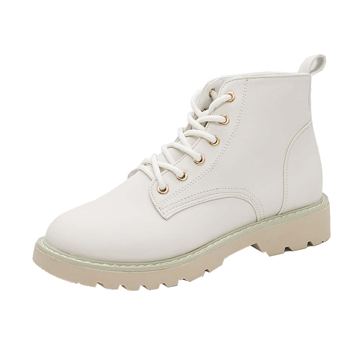 

Lug Sole Ankle Boots, Beige