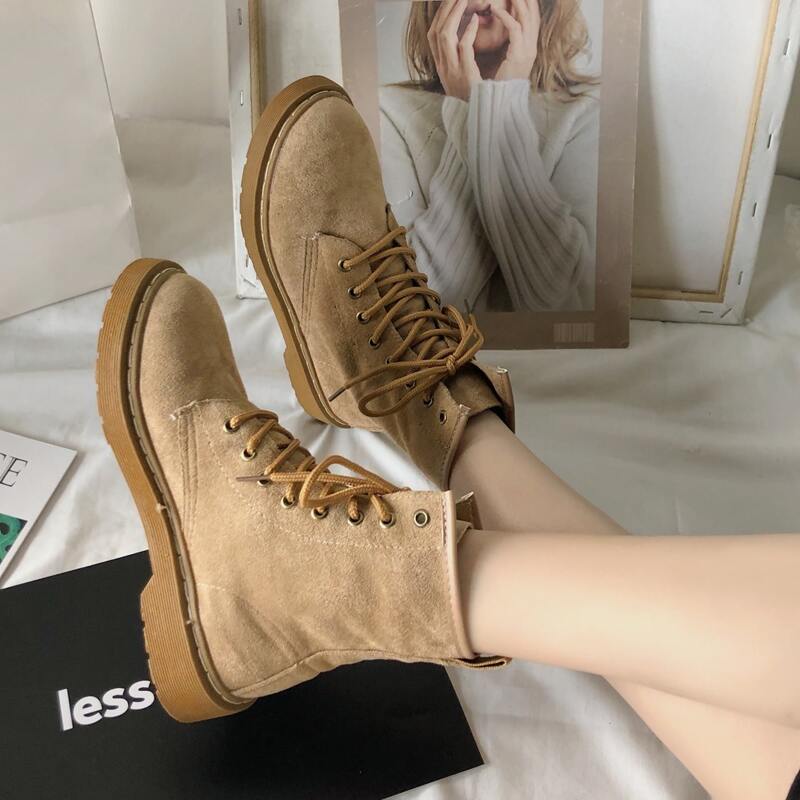 

Suede Combat Boots, Khaki