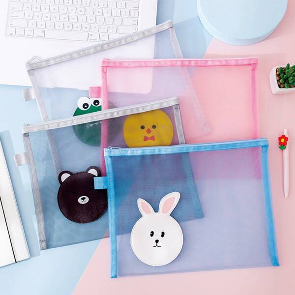 

1pc Cartoon Graphic File Bag, Multicolor