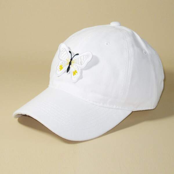 

Бейсболка с декором бабочки, Белый
