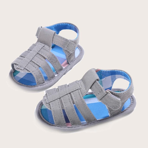 

Baby Boy Open Toe Cut-out Sandals, Grey