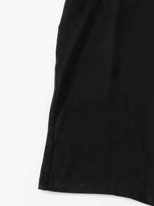 SHEIN Crop Tank Top & Cycling Shorts Set - Black - View 5