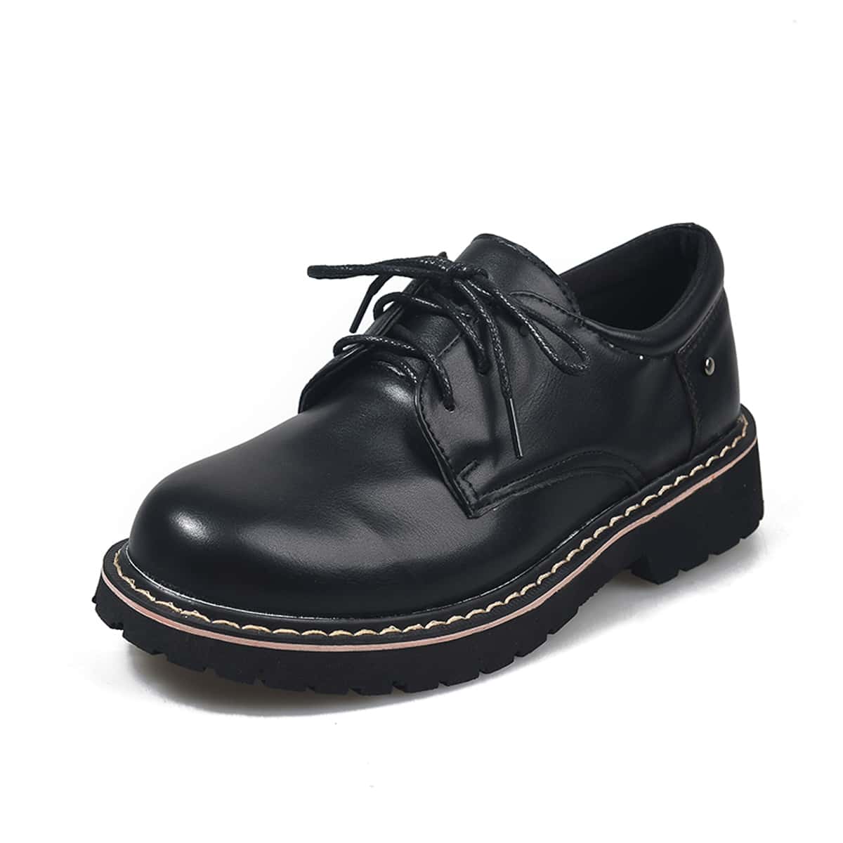 

Wide Fit Lace-up Derby Shoes, Black
