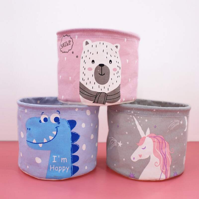 

1pc Cartoon Graphic Storage Basket, Multicolor
