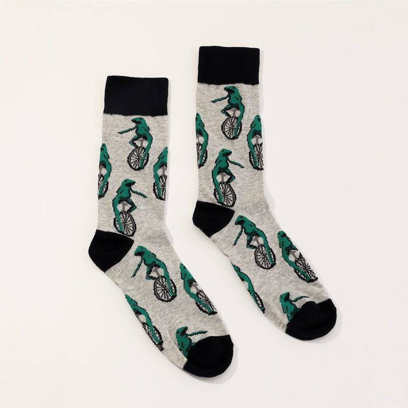 

Guys Frog Pattern Socks, Multicolor