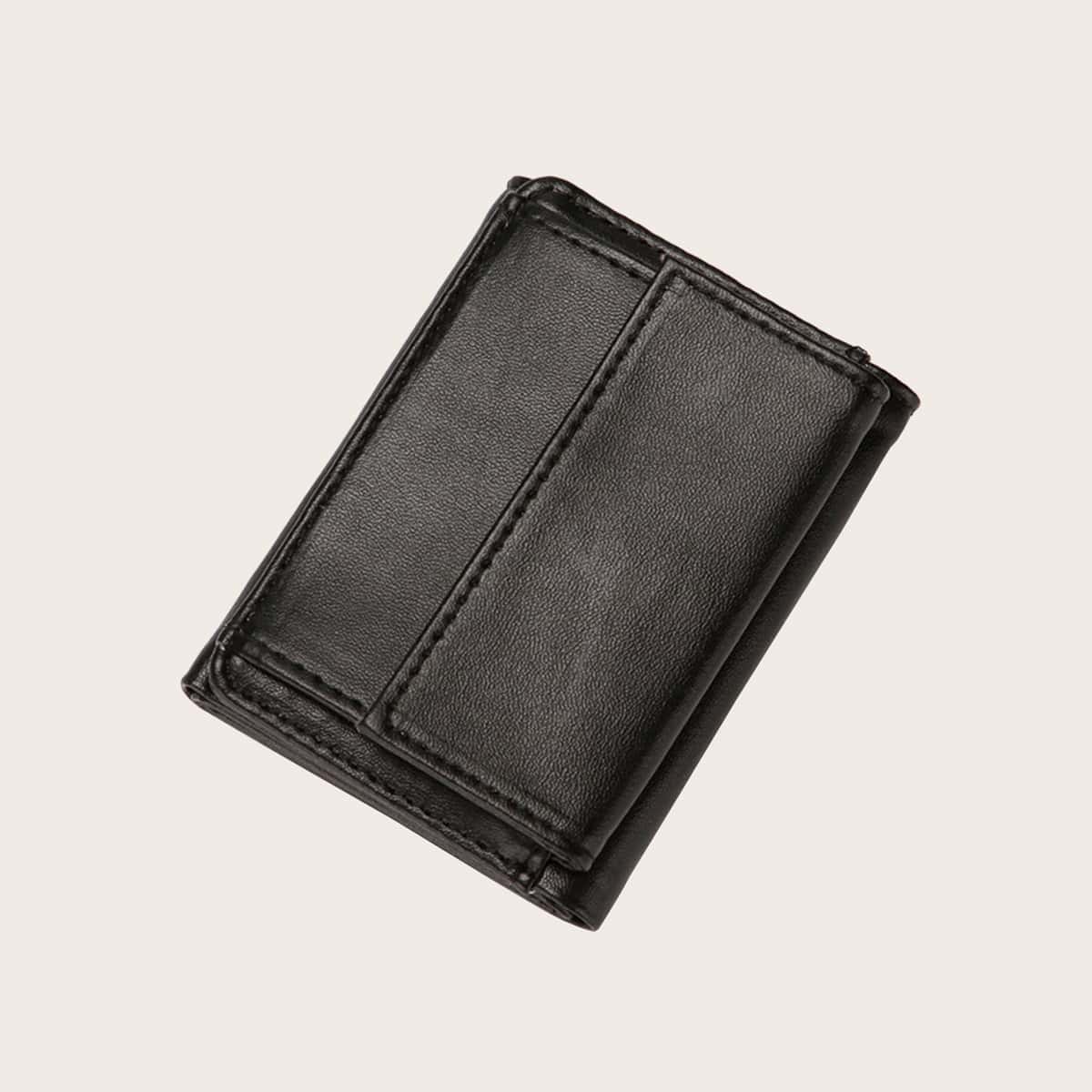 

Guys Minimalist Fold Over Purse, Black
