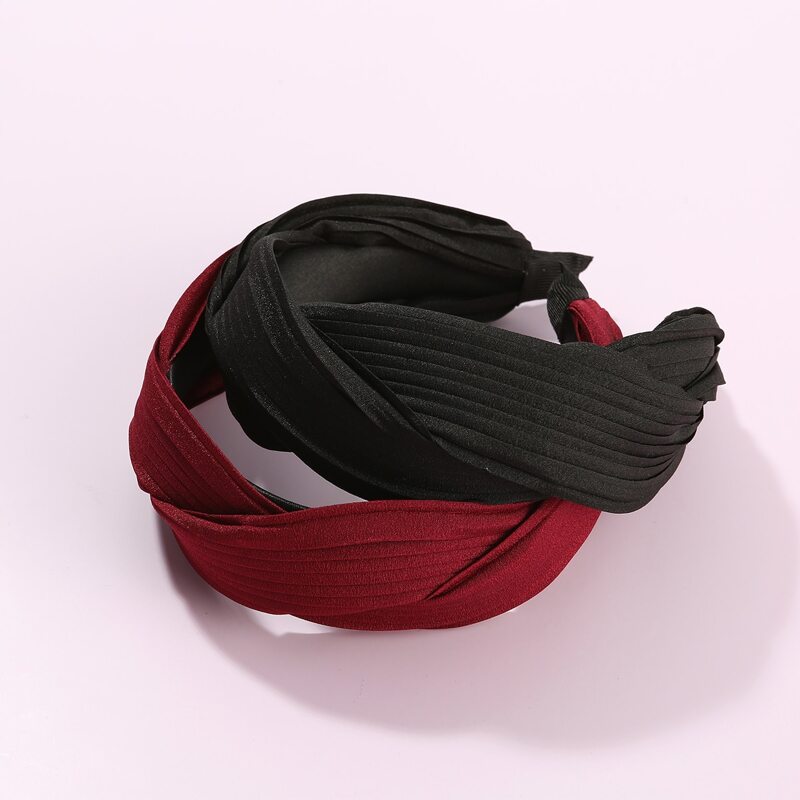 

2pcs Twist Design Hair Hoop, Multicolor