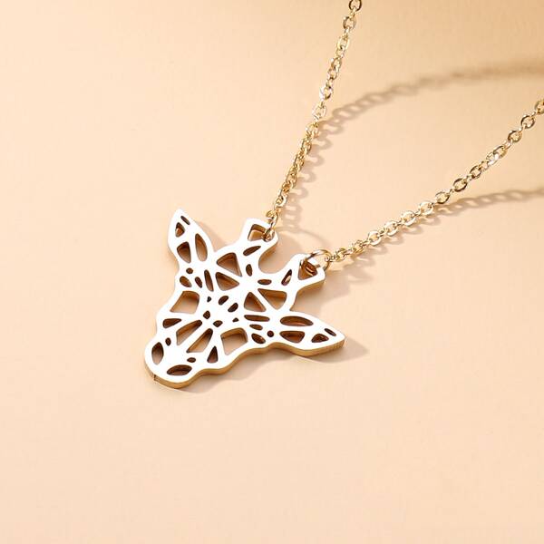 

Stainless Steel Animal Charm Necklace, Gold