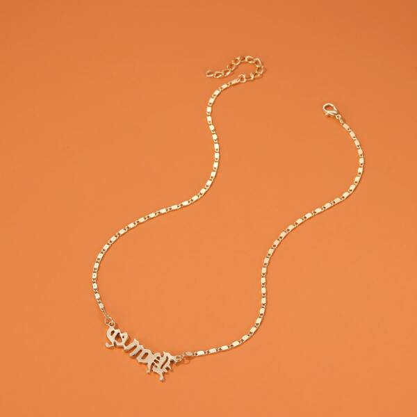 

Letter Charm Necklace, Gold