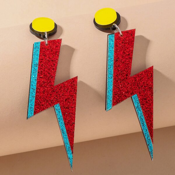 

Lightning Charm Drop Earrings, Multicolor