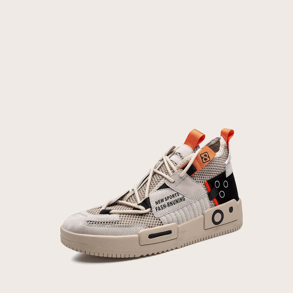 

Guys Color Block Mesh Sneakers, Khaki