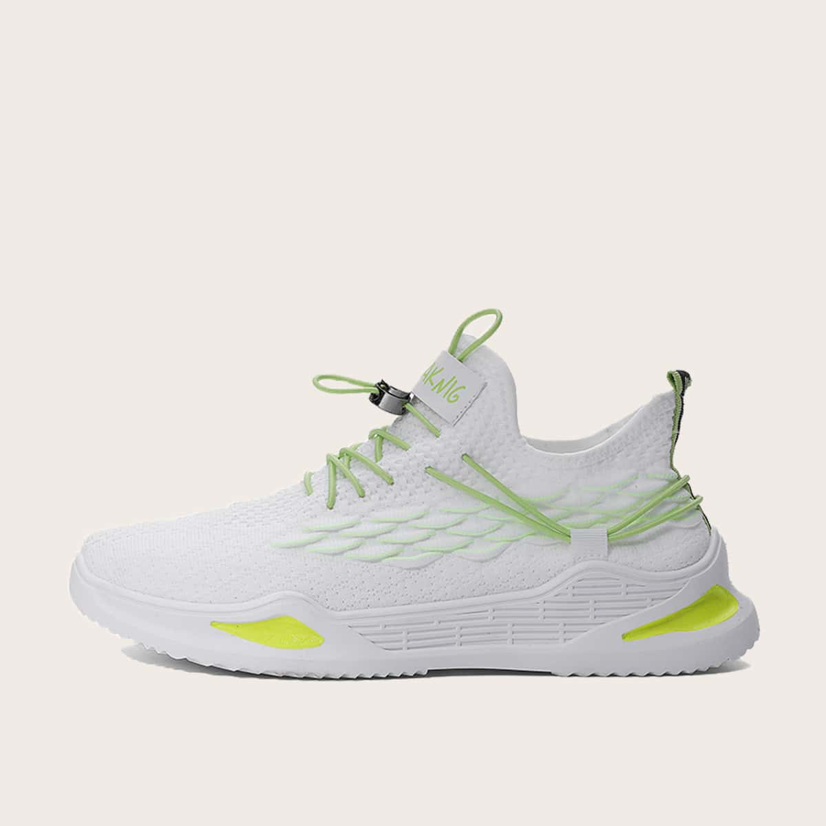 

Guys Fish Scale Decor Knit Sneakers, White