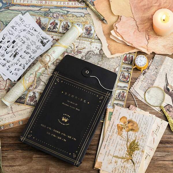 

39pcs Vintage Pattern Postcard Set, Multicolor