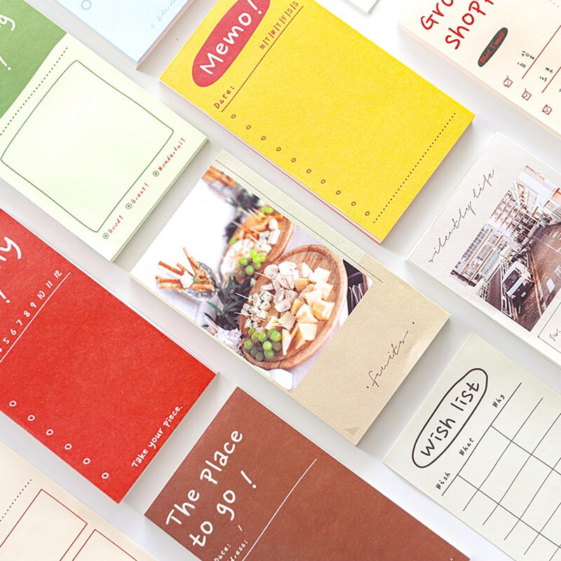 

60sheets Mixed Pattern Memo Paper, Multicolor