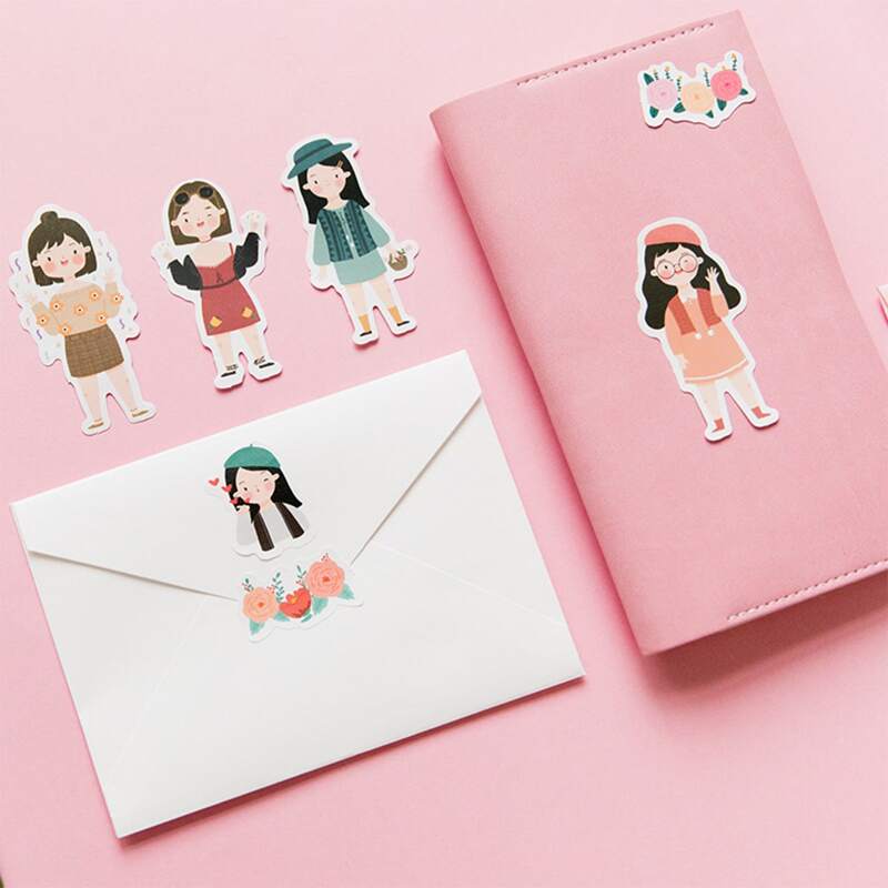 

45pcs Cartoon Graphic Sticker, Multicolor