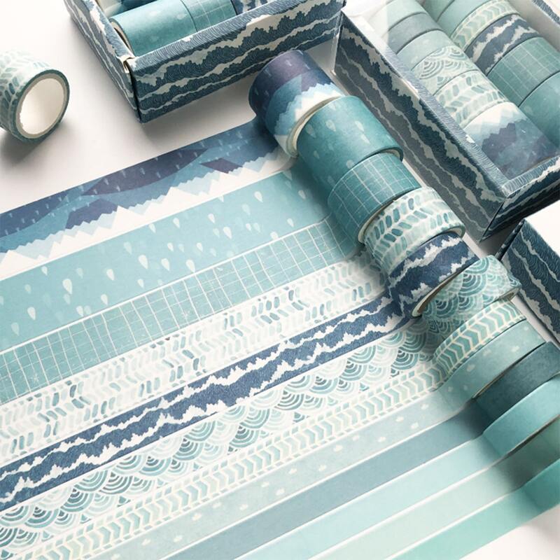 

12pcs Mixed Pattern Decorative Tape, Multicolor