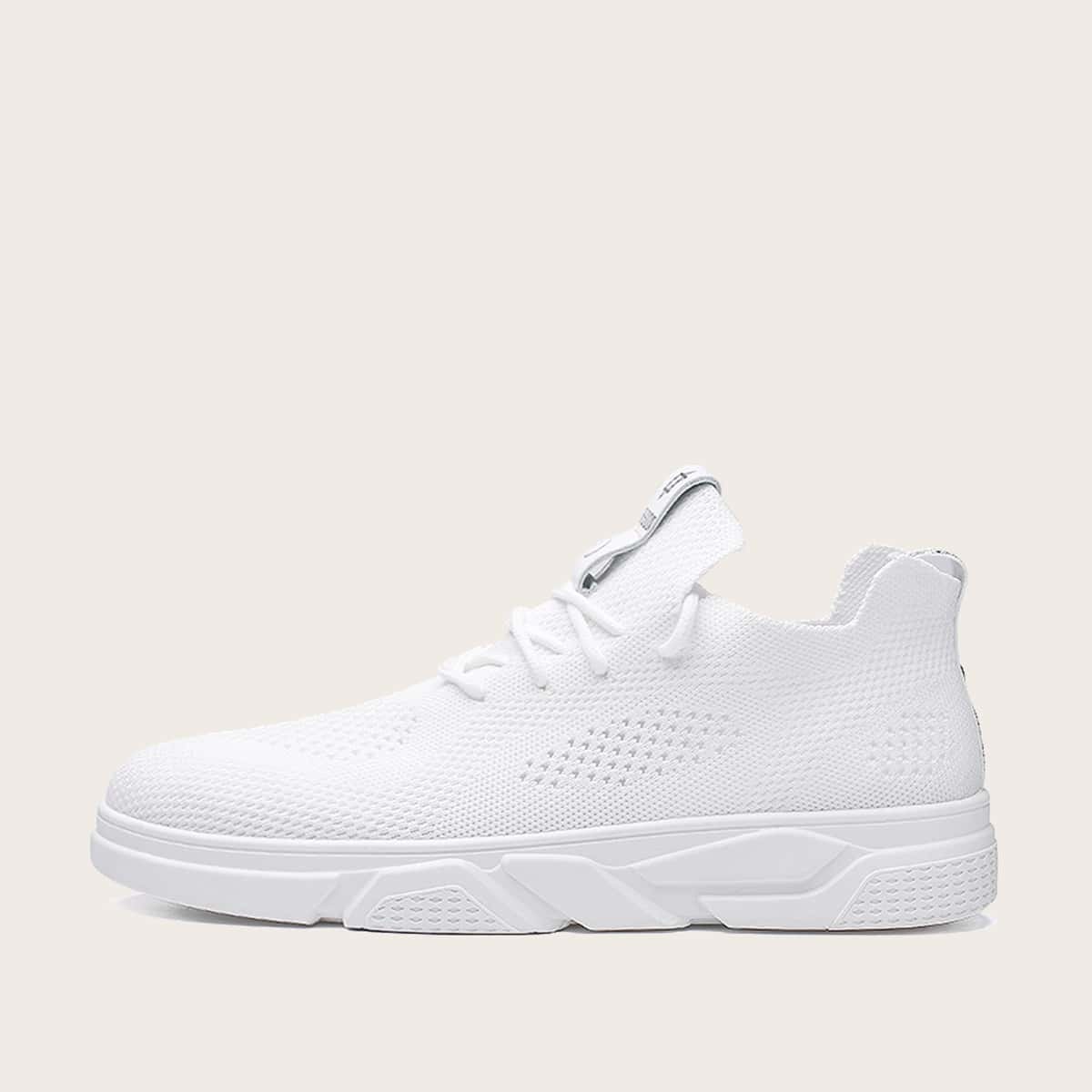 

Guys Lace-up Front Knit Sneakers, White
