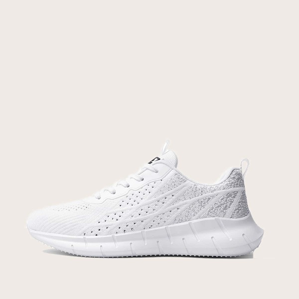 

Мужские трикотажные кроссовки на шнурках, Белый