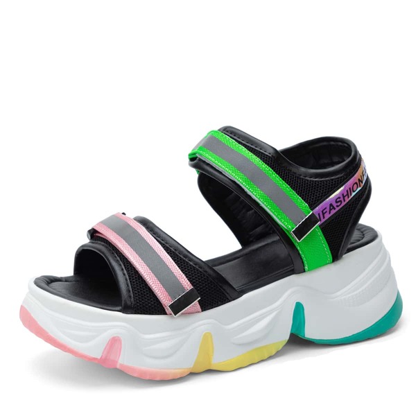 

Контрастные сандалии, Чёрный