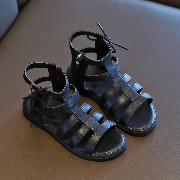 

Сандалии на шнурках для девочек, Чёрный