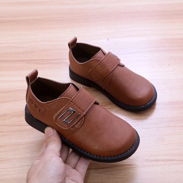 

Балетки на липучке для мальчиков, Коричневые