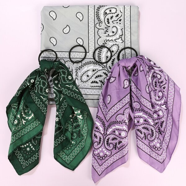 

5pcs Paisley Pattern Hair Accessory Set, Multicolor