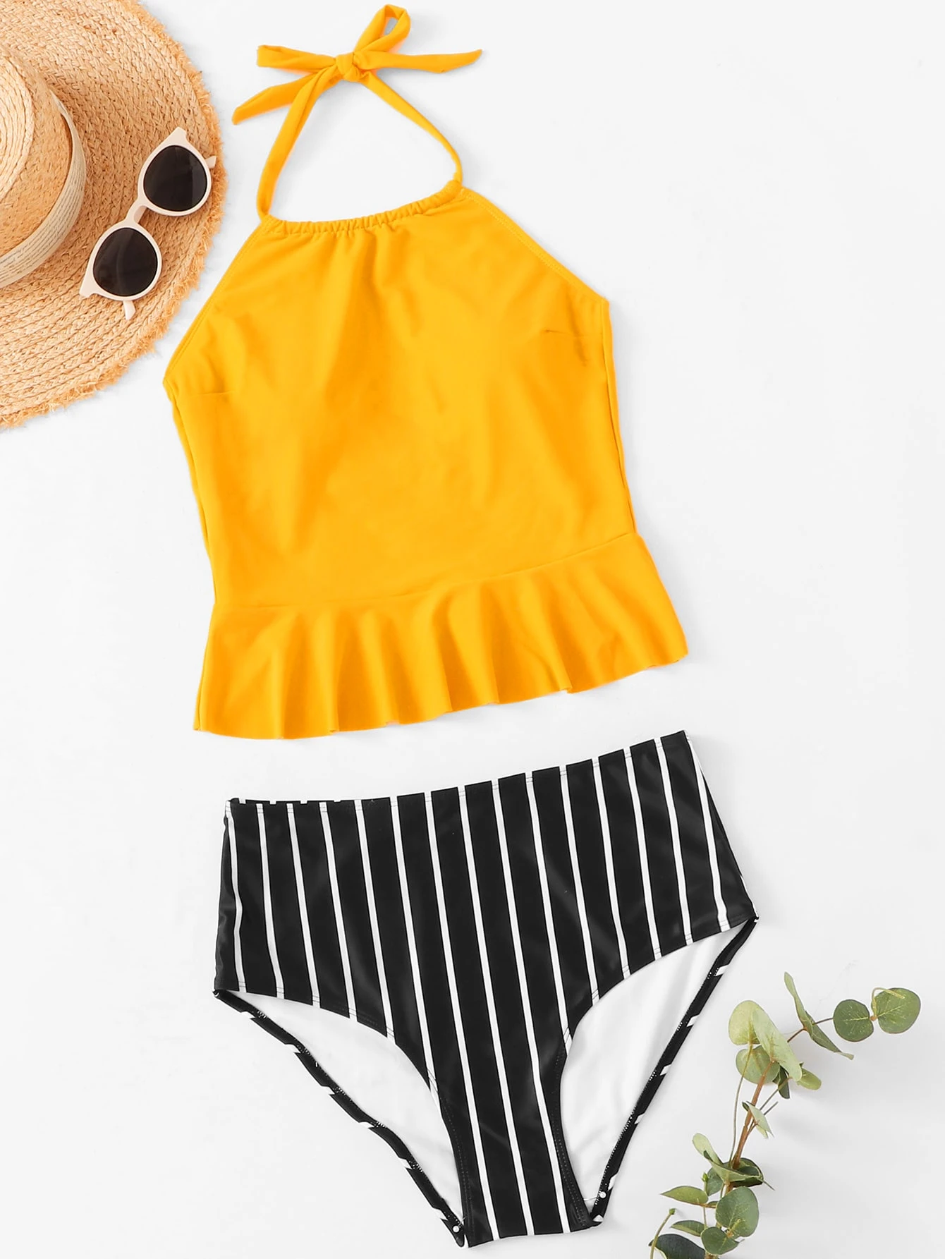 ruffle hem swimsuit