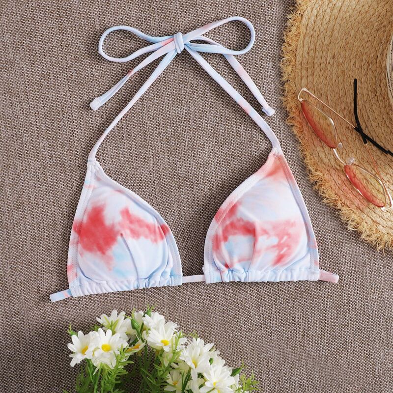 

Tie Dye Triangle Bikini Top, Multicolor
