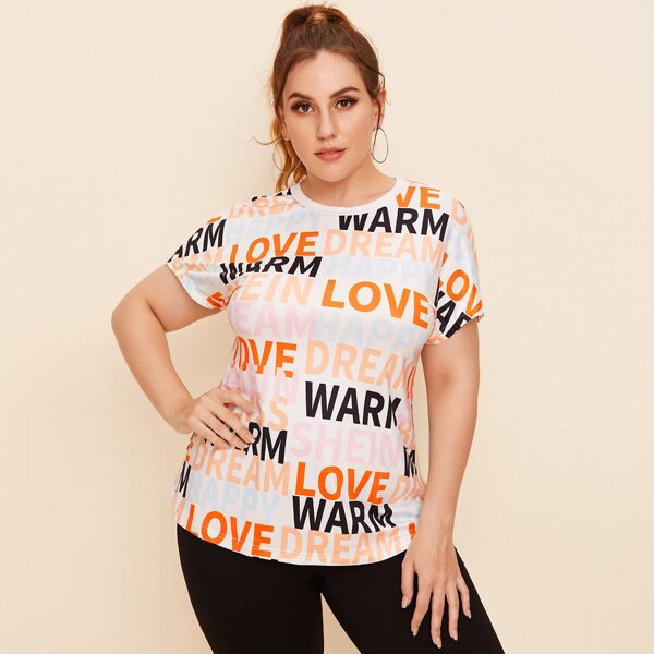 

Plus Letter Graphic Tee, Multicolor