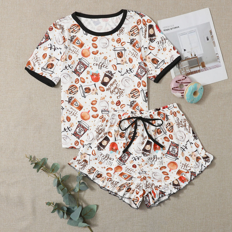

Allover Snack Shorts PJ Set, Multicolor