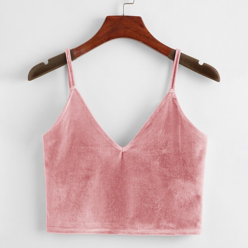 

Solid Velvet Crop Cami, Dusty pink