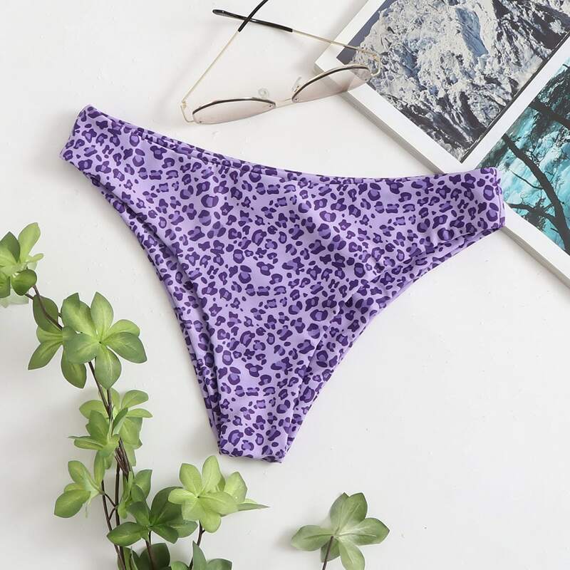 

Purple Leopard Bikini Bottom, Violet purple