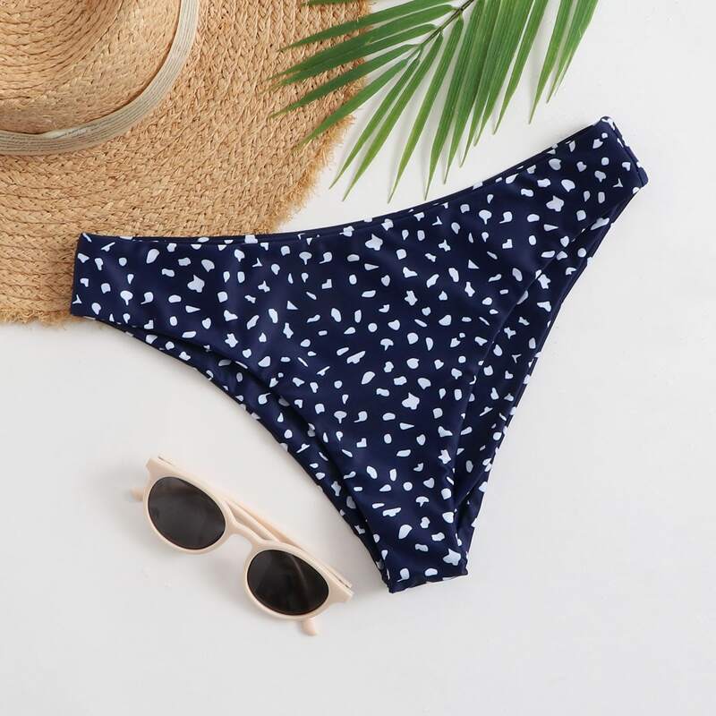 

Speckle Print Bikini Bottom, Navy blue