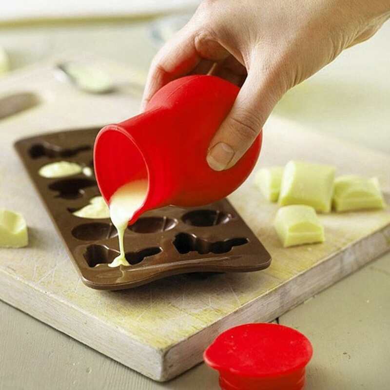 

1pc Silicone Chocolate Melting Pot, Red