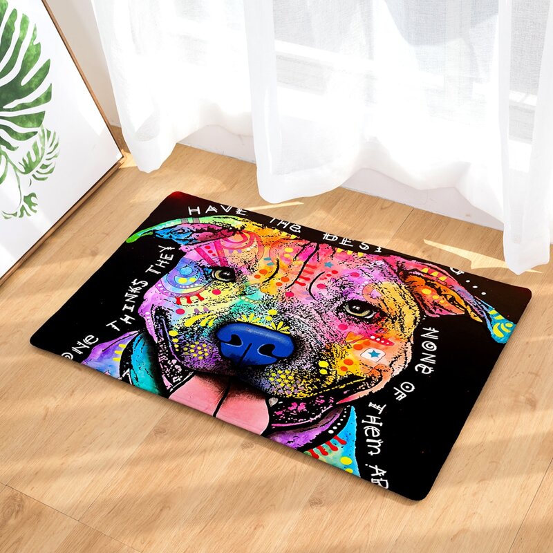 

Cartoon Dog Print Carpet, Multicolor