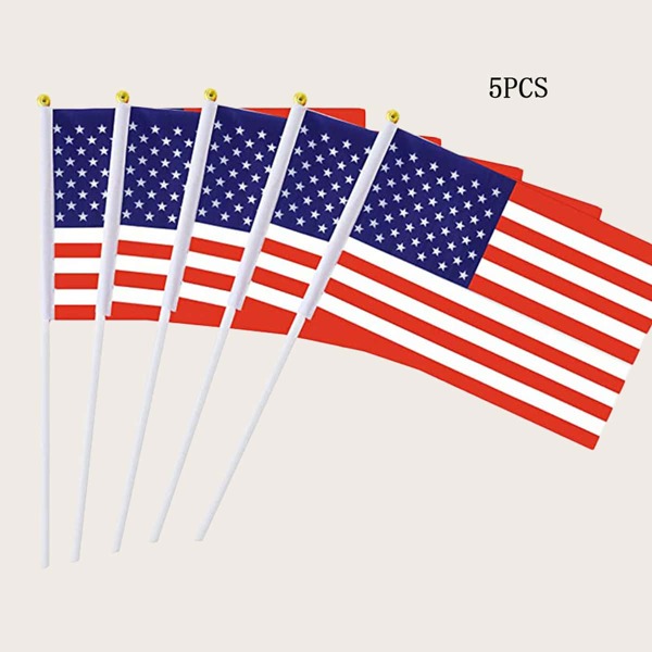 

5pcs Handheld American Flag, Multicolor