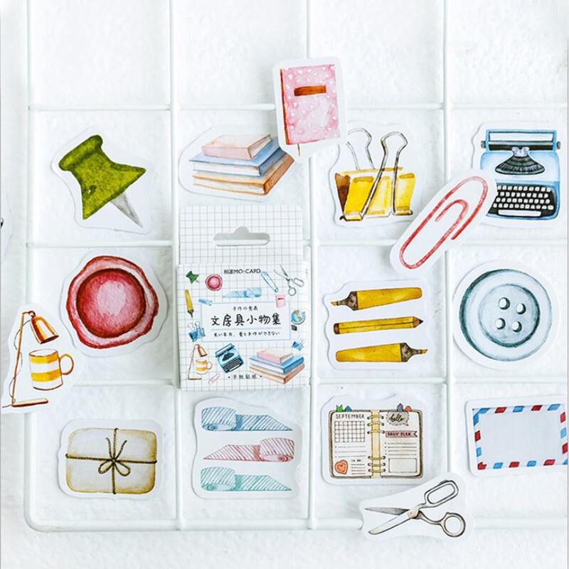 

46pcs Mixed Pattern Sticker, Multicolor