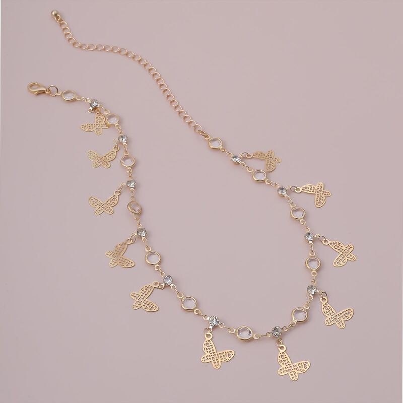 

Butterfly Charm Necklace, Gold