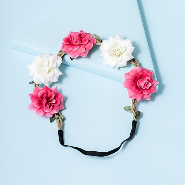 

Flower Decor Headband, Hot pink