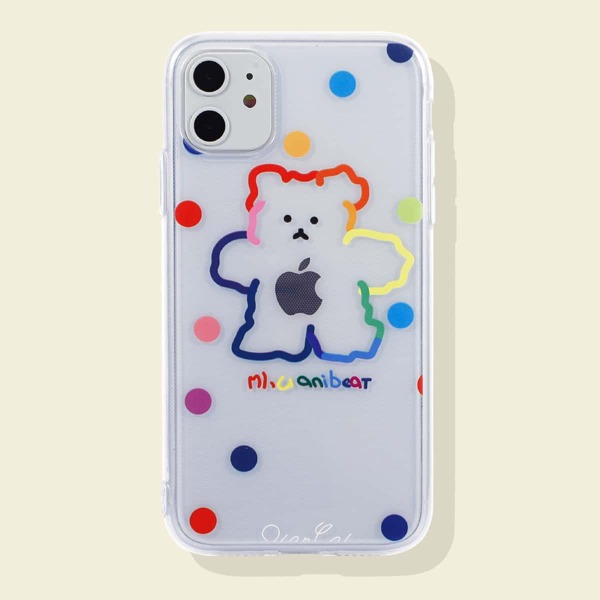 

1pc Cartoon Graphic iPhone Case, Multicolor